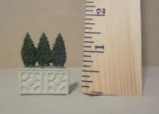 Dept. 56 Topiary Shrubs In Planter Box (1) Miniature Figurine Village Dollhouse