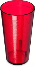 6 Restaurant Tumbler Beverage Cups 16oz Anti-Break Drinking Glasses Red Plastic