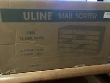 ULINE 15 Slot Steel Mail Sorter***BRAND NEW****