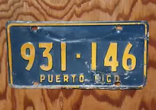 1966 1967 1968 PUERTO RICO License Plate