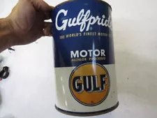 Vintage gulf one gallon oil can empty No reserve