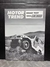 ORIGINAL VINTAGE SALES BROCHURE 1963 TOYOTA LAND CRUISER MOTOR TREND ROAD TEST