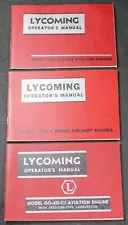 (3) Avco Lycoming Operator's Manual Lot - O-235C O-435-A & GO-435-C2 - Vintage