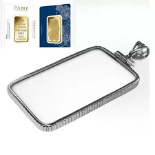 Sterling Silver bezel frame for 1 oz credit suisse Pamp Lady Fortuna Gold bar