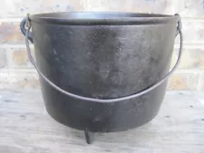 SMALL 1800's #7 Size Cast Iron 3 Leg Bean Pot Kettle 9 1/4” Restored Peyote Drum