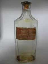 Vintage Denatured Alcohol Bottle, Poison, Widdifield Drug CO. 1920's