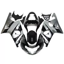 ABS Bodywork For Suzuki GSXR1000 2000 2001 2002 Silver Black Fairings Bodykit