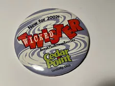 Cedar Point Wicked Twister New For 2002 Pin Button 3”