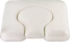 Commode Seat Cushion, White U Shape Padded Cushion for Bedside Commodes, Chair,