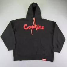 Cookies SF Hoodie Mens Medium Black Pullover Sweater Berner Cannabis Stoner ^