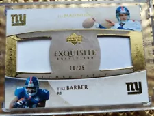 ELI MANNING T BARBER 06 EXQUISITE COLLECTION COMBO PATCH #10/25=EBAY1/1 ELI'S#10