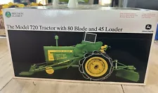 New In Box John Deere Model 720 Tractor w/ 80 Blade & 45 Loader in box 15165-1HC