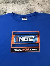 Vintage Need For Speed T Shirt Mens Large Blue NOS Energy Drink Drift Car Racing