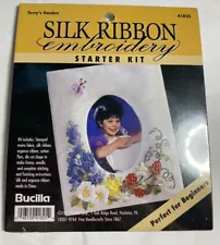 Vtg 1997 Bucilla Silk Ribbon Embroidery Starter Kit “Terry’s Garden” Sealed~New