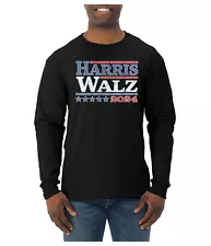 Kamala Harris for President Tim Walz VP 2024 USA Election Mens Long Sleeve Shirt