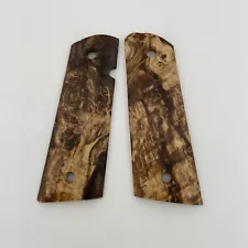 Altamont Wood Grips - 1911 Govt Burl Maple Magwell Cut