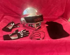 Daft Punk Chrome Helmet Thomas Bangalter & Gloves, LED Light, Balaclava, Charger