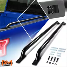 For 99-16 Ford F250/F350 81" 82 " Truck Bed Black 74.5"L Tubular Side Rail Bars (For: 2001 Ford F-350)