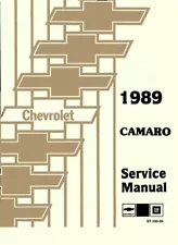 1989 Chevrolet Camaro Shop Service Repair Manual Book Engine Drivetrain Wiring (For: 1989 Chevrolet Camaro)