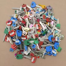 5 lb Lot of Assorted Key Blanks with Colored Plastic Heads for Locksmith, Art