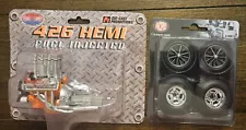 Supercar Collectibles 426 Hemi Fuel Injected Engine + ACME Wheel & Tire Set