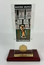 Boston Celtics 17 NBA Championships Gold Coin Etched Desktop Acrylic With Stand