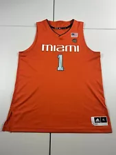 New ListingUniversity Of Miami Hurricanes Basketball Jersey Mens XL Orange Adidas NCAA #1