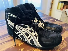 Asics Wrestling Shoes JL001 Split Sole Black Hi Top Boxing Shoe Men US 12