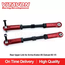 Vitavon Kraton 8S Outcast 8S CNC Alu7075 Rear Upper Link for Arrma 1/5 red