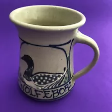 Cornish Hill Pottery Wolfeboro, NH Painted Folk Art Duck Mug Signed 1993 SALE!