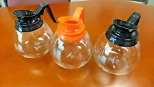 New ListingCoffee Pot/Decanter Blk/Org 64oz Commercial Lot of 3 Coffee Pots for BUNN Brewer