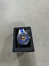 SUPERMAN TM & DC COMICS ACCUTIME Men Watch Stainless Steel Blue Dial New A11