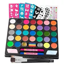 Face Painting Kit for Kids, Water Based Makeup Palette with 32 Colors