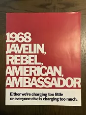 1968 AMC Full Line Brochure Rambler American/Rebel/Javelin/Ambassador/Wagons