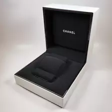 Genuine Chanel White Watch Presentation Case Box w/ Pillow 5.4 x 5.4 x 3.3" VGC!