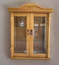 Oak 3 Tier Curio Cabinet