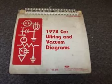 1978 Ford Thunderbird T-Bird Electrical Wiring & Vacuum Diagram Manual Schematic