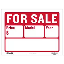 azic 12" X 16" For Sale Sign For Car And Auto Sales 2l