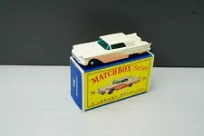 Matchbox Lesney No 75 Thunderbird Black Base HTF BPW 24 AND 36 Tread NM +Or Box