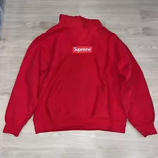 Supreme Box Logo Red Hoodie FW23 Size M