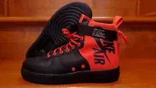 New Mens Nike Air Force 1 SF AF1 Mid Habanero Red Black SZ 10.5 917753 601