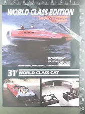 1988 AD for Warlock 31 World Class Cat power speed ski boat