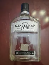 Gentleman Jack Daniels Whiskey Bottle Glass 750ml For Collection 45% Alc Empty