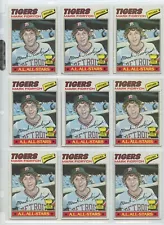 New Listing1977 Topps Baseball #265 Mark Fidrych 9 Card Rookie Lot !!!!!