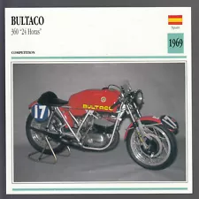 1969 Bultaco 360cc 24 Horas (hours) 362cc Spain Race Bike Motorcycle Photo Card