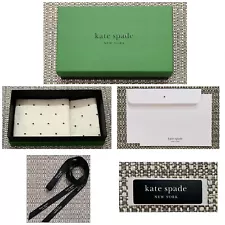 New Kate Spade 1 Gift Box/1 Sticker/1 Pre-wrap Tissue/1 Ribbon/1 Card & Envelope