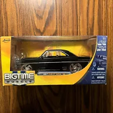 JADA 1/24 BIGTIME MUSCLE 1967 CHEVY NOVA SS BLACK DIECAST! NICE RIDE! 3 Day Sale