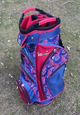 Birdie Babe Red White Blue Womens 14-way Ladies Cart Golf Bag USED