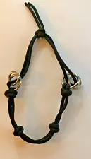 4 Knot Rope Side Pull Bitless Bridle Hackamore Attachment Black Horse Size~ New