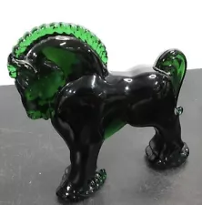 Emerald Mosser Heisey Glass Clydesdale Horse